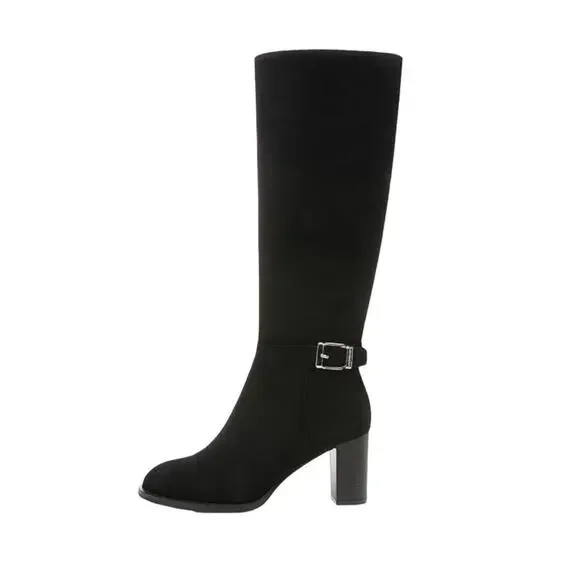 Giani Bernini Women's Lennoxx Memory Foam Tall Heeled Boots Black Size 5 1/2 - Picture 2 of 3